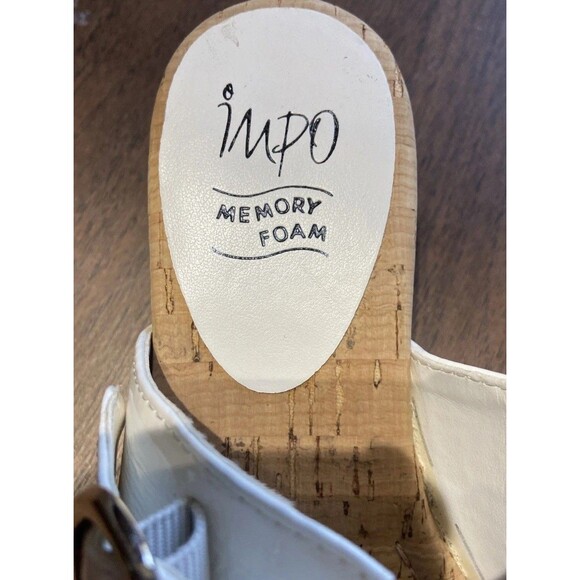 Impo White Wedge Slide Sandals Size 6 - Picture 4 of 7